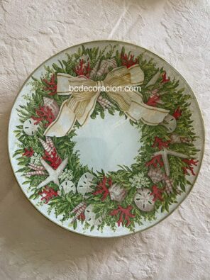 Bandeja o Plato de Navidad. Ideales para decorar tus mesas navideñas con elegancia. Hechos a mano en España, únicos y personalizables.