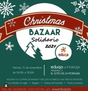 Mercadillo solidario en la nursery de La Moraleja. Este viernes 15/11, de 16:30 a 19:30. Toda la recaudación será para la guardería en Meki, Etiopía. ¡Te esperamos!